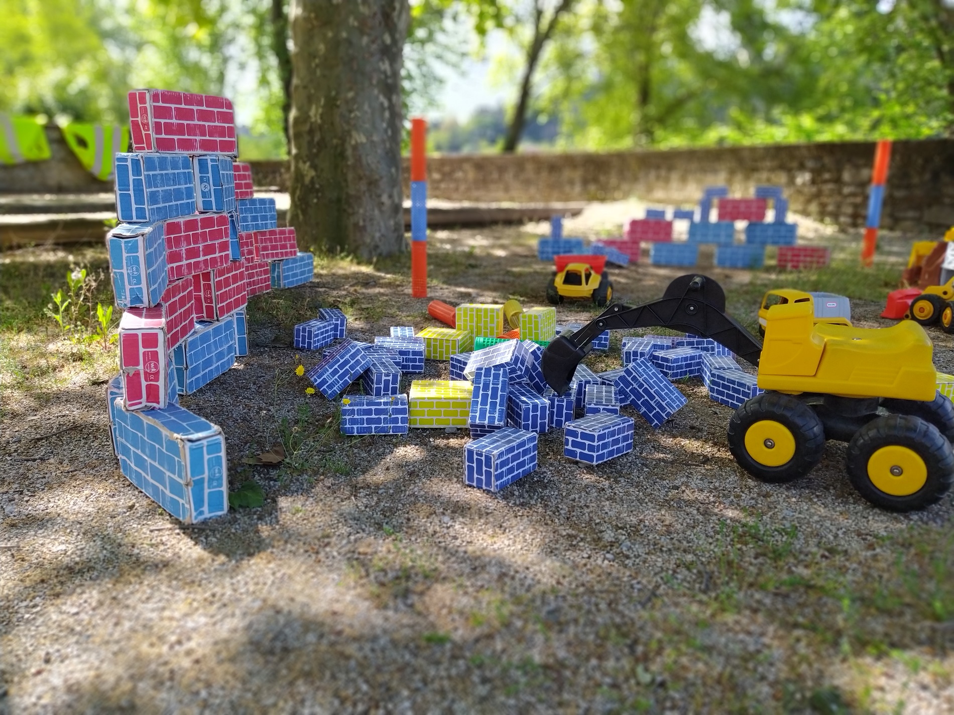 Jouet tracteur et bloc 