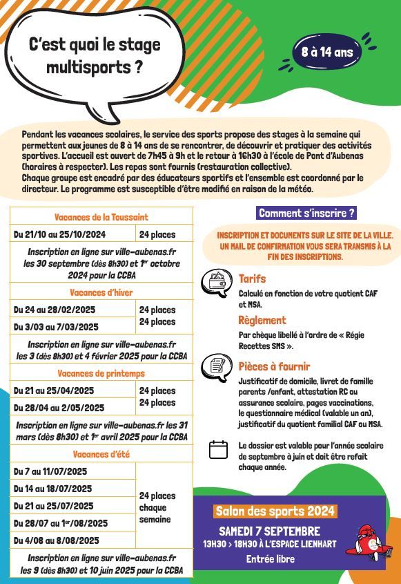 Stage multisports 2023/2024