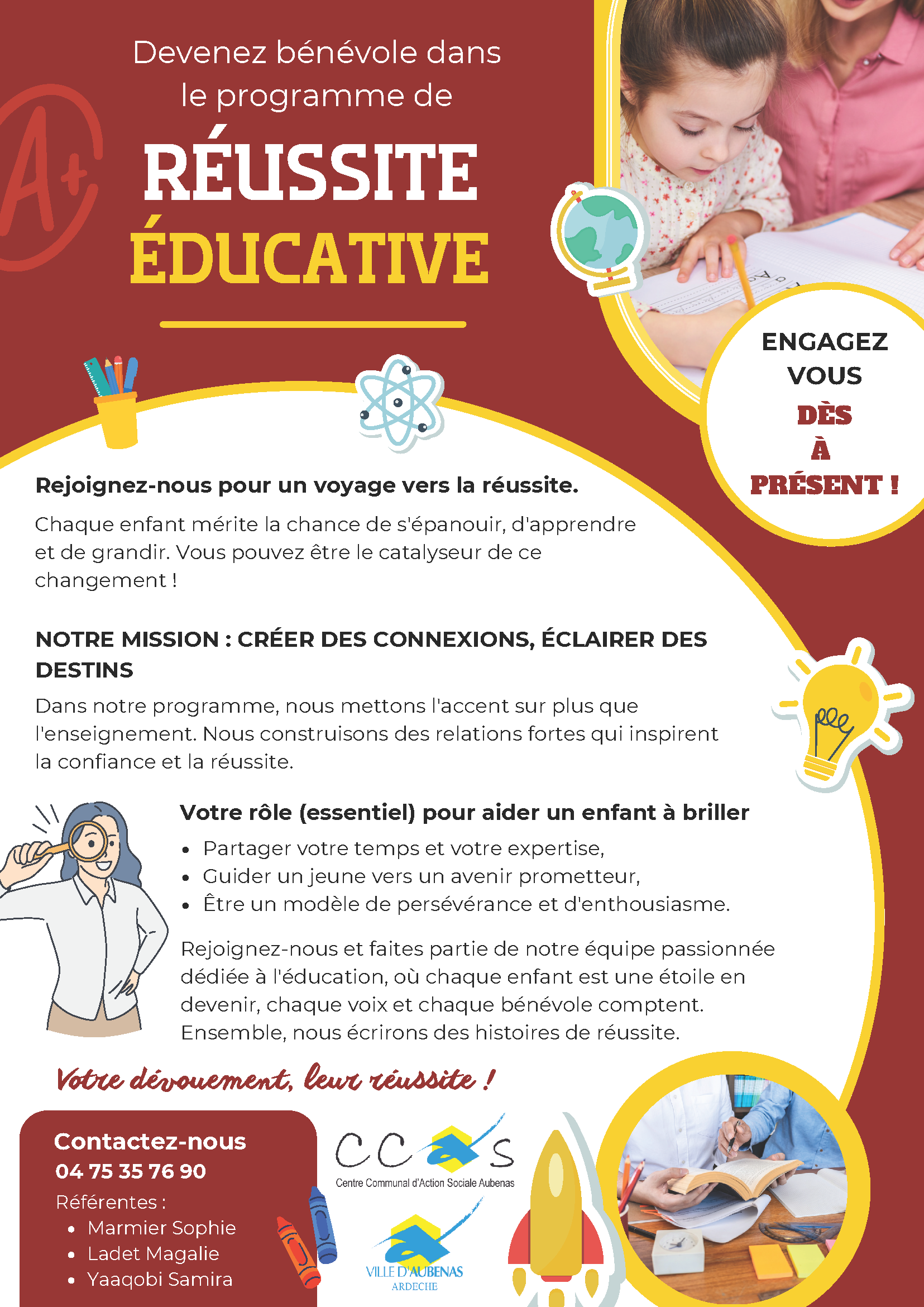 Devenez bénévole dans le programme de réussite éducative