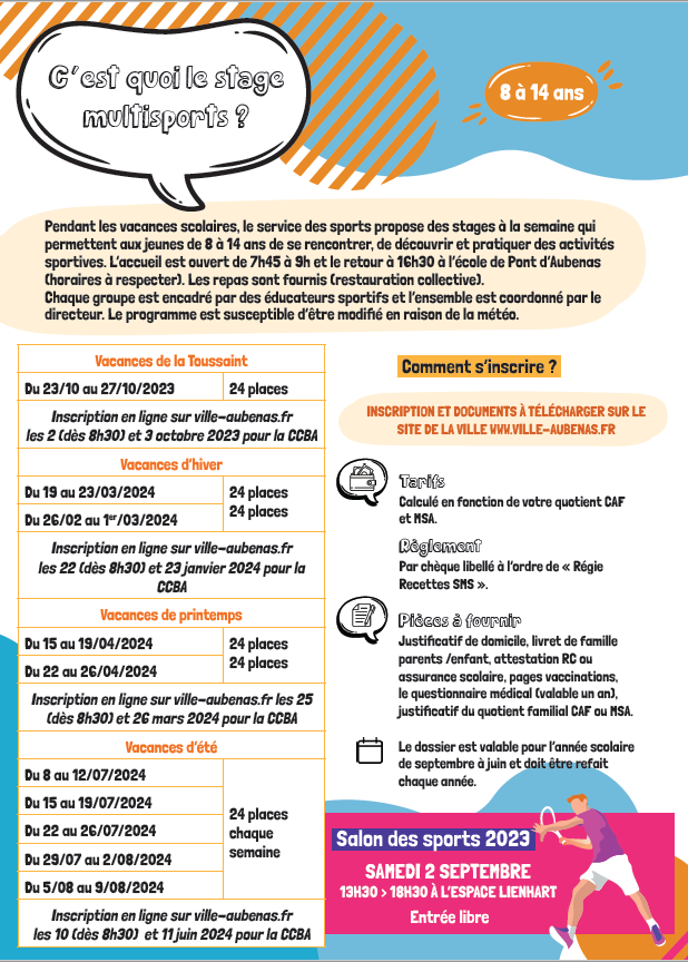 Stage multisports 2023/2024